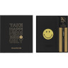 Набор MOLESKINE LE SMILEY ежедневник/блокнот/ручка-роллер Large черный LESMILEYKAWSET